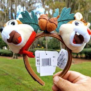 Disney Chip & Dale Ears Headband 50th Anniversary Fort Wilderness